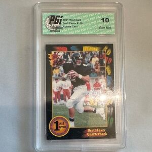 Brett Favre Rookie Card - Black and White wildcard gem mint 10